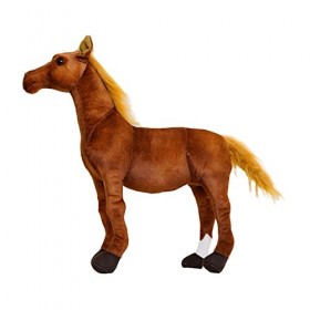 Jouet en Peluche Poney Mignon Cheval rouan Roux cabré Accueil Salon Décor