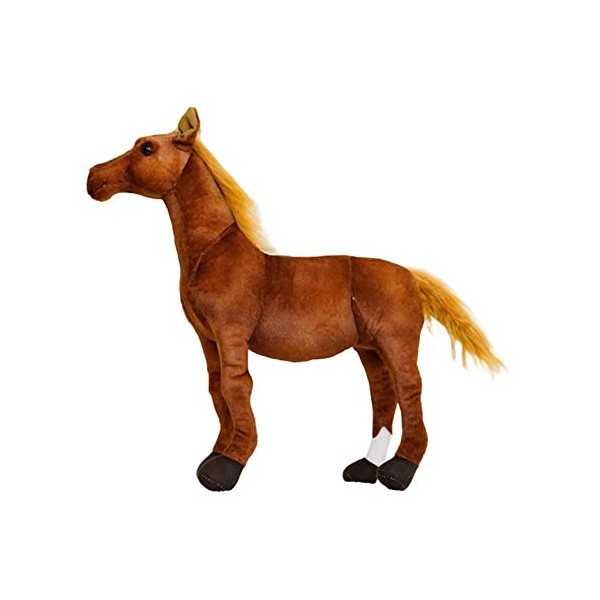 Jouet en Peluche Poney Mignon Cheval rouan Roux cabré Accueil Salon Décor