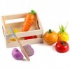 Wondertoys Ensemble de jouets alimentaires en bois pour fruits, légumes, nourriture en bois, jeu de rôle, jouet dapprentissa