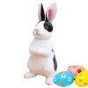 Huaxingda Peluche Lapin de Pâques | Jouets de Lapin Mignon de Simulation Assis et Debout,Pâques Mignon Simulation Lapin Petit