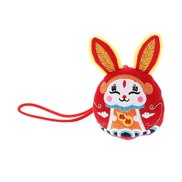 VICASKY Lapin Ornement 2023 Zodiaque Lapin Poupée en Peluche Lapin Poupée Chanceux en Peluche Lapin Suspendu Chinois Nouvel a