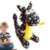 Yideen Peluche Dragon du Nouvel an | Design Floral 2024 Année de la Mascotte du Dragon | Peluche Dragon du Zodiaque Chinois, 