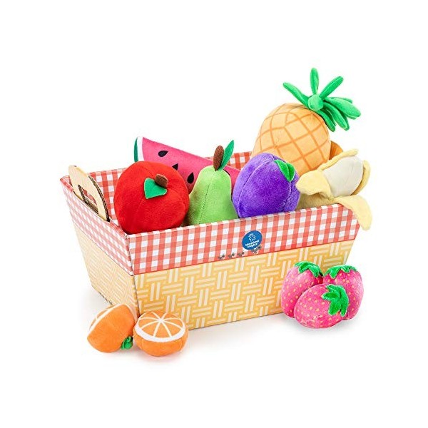 Panier de fruits de Learning Resources avec 11 fruits en peluche, à partir de 2 ans