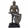 Chevalier inconnu avec épée et bouclier de lys – Chevalier Figurine médiévale