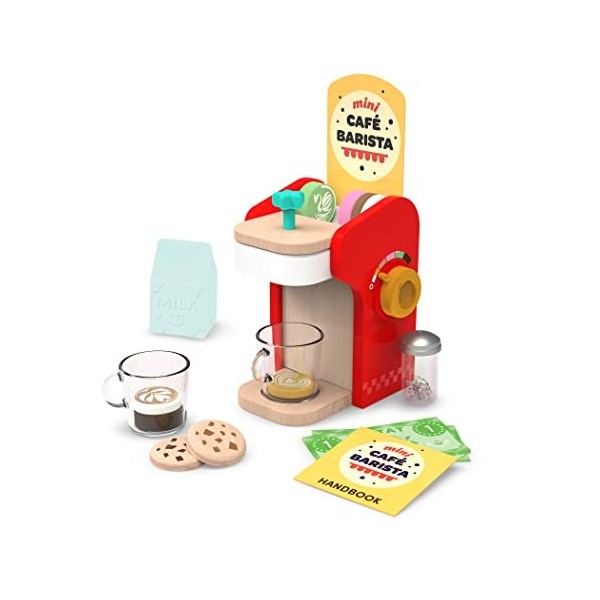 Battat Education Playset Coffee Maker & Accessories – Pretend Play Kitchen Toys – 2 Years + – Mini Barista, BE3720Z