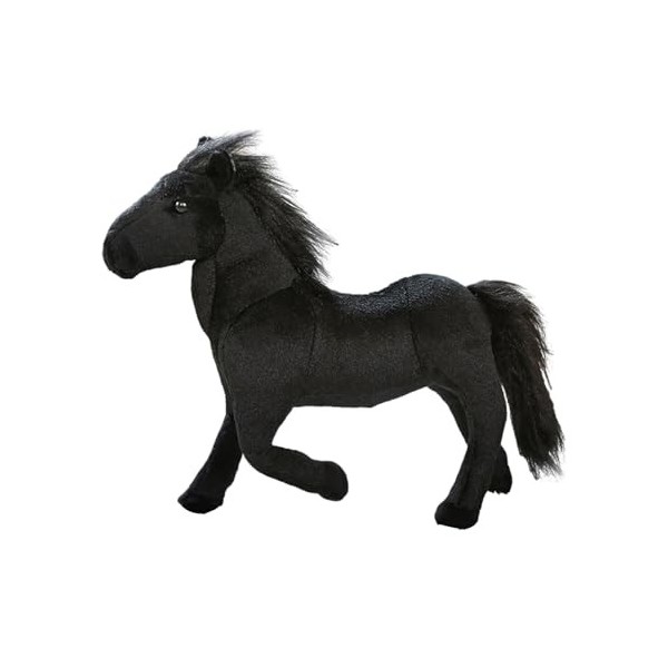 Jouet en peluche cheval, animaux en peluche avec yeux 3D, jouet cheval en peluche avec queue de cheval moelleuse, cadeaux cré