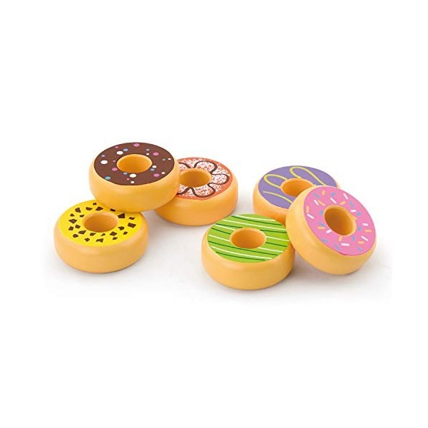 Viga Lecca Set - 6 Lecca Lecca In Legno Su Supporto, Gioco Creativo Per Bambini 3+