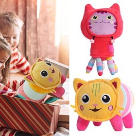 Qepakui Gabbys Maison De Poupée en Peluche, Peluche Douce, Chat en Peluche, Jouets pour Enfants À Partir De 3 Ans, Poupée De 