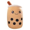 Bubble Tea Jouet en Peluche,Oreiller en Peluche de thé à Bulles,Coussin décoratif en Peluche, Mignon Peluche Poupée Souple Jo