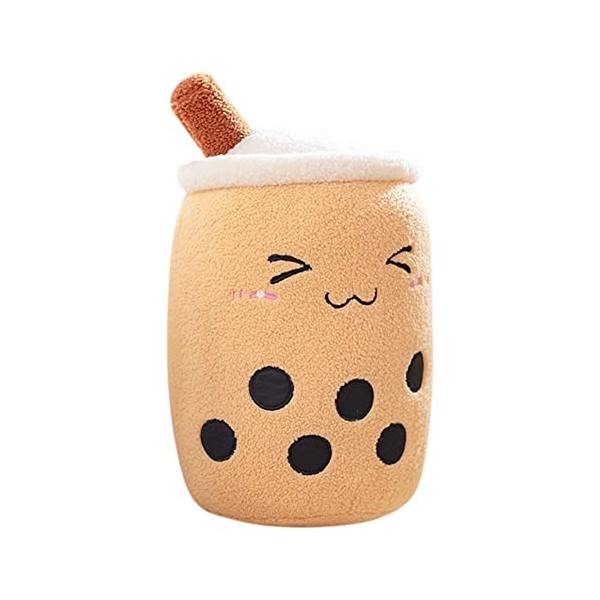 Bubble Tea Jouet en Peluche,Oreiller en Peluche de thé à Bulles,Coussin décoratif en Peluche, Mignon Peluche Poupée Souple Jo