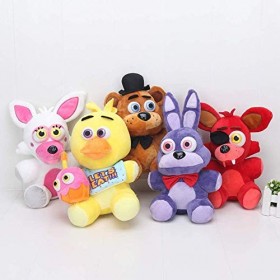 Zhongkaihua FNAF Plushies Bonnie Sisters Location Poupée en peluche Foxy doré pour filles et garçons Cadeaux danniversaire F