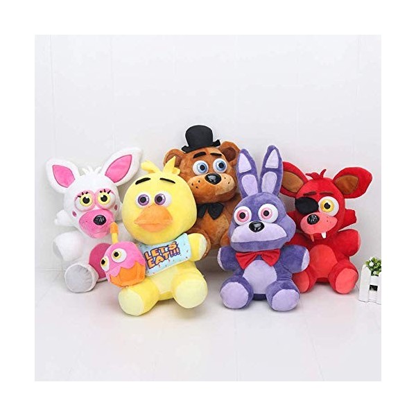 Zhongkaihua FNAF Plushies Bonnie Sisters Location Poupée en peluche Foxy doré pour filles et garçons Cadeaux danniversaire F