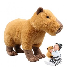 Animal en Peluche Capybara, Jouet en Peluche Réaliste, Simulation Capybara en Peluche, Jouets en Peluche Kawaii, Douce et Sou