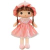 Katutude Poupée de Chiffon Fille, Bébé Poupée en Peluche Mignon Poupée de Chiffon Fille avec Chapeau Et Jupe Peluche Poupée T