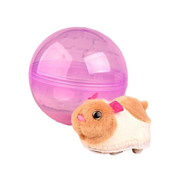 MagiDeal Balle électrique Jouets Outdoor Playset Animaux en Peluche Jouets pour garçons et Filles, Hamster Blanc