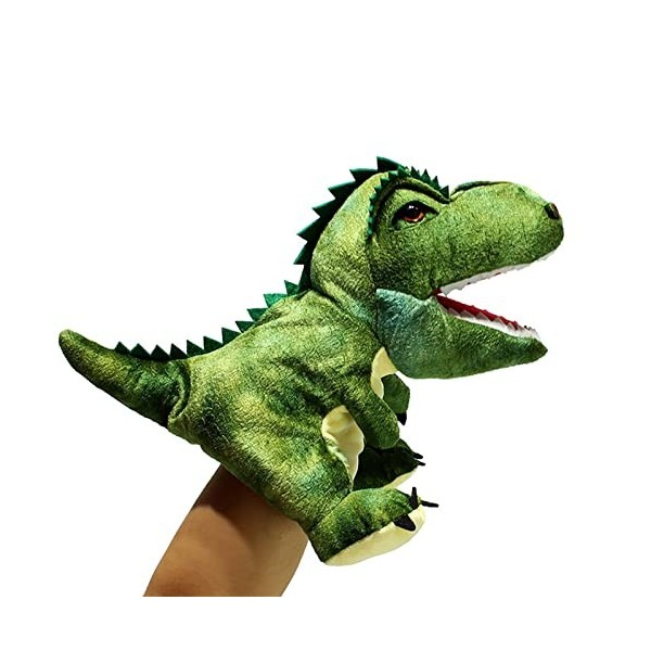 Marionnettes à Main Dinosaures - Jouet à Main en Dinosaure en Peluche avec Bouche Travail | Dinosaure en Peluche Confortable 