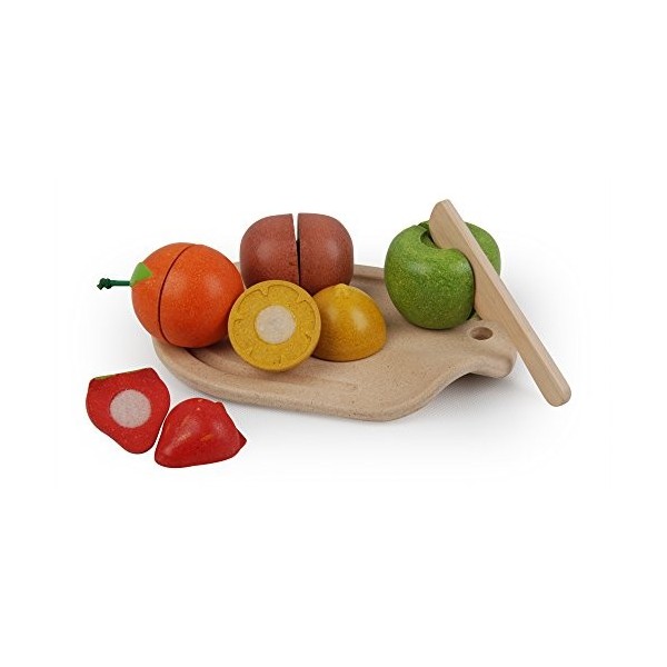 PlanToys- Assorted Fruit Set, PT3600, Wood