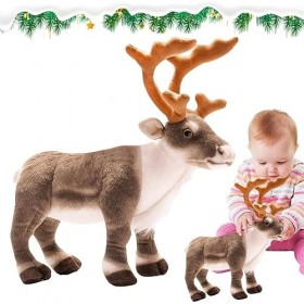 Jouet en Peluche Renne De Noël, Poupée Délan Jouets De Renne, Oreiller Décoratif en Peluche De Cerf Doux, Peluche De Noël en