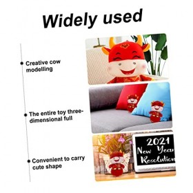 NOLITOY 2 Pièces Zodiaque Bœuf Poupée Vache Peluche Jouets en Peluche Câlin Vache Jouet Créatif Poupée en Peluche Poupée Vach