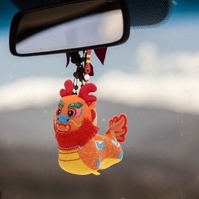 MAGICLULU Animal en Peluche Dragon 2024 Poupée du Zodiaque Chinois De 14Cm pour Rétroviseur De Voiture Accessoires Suspendus 