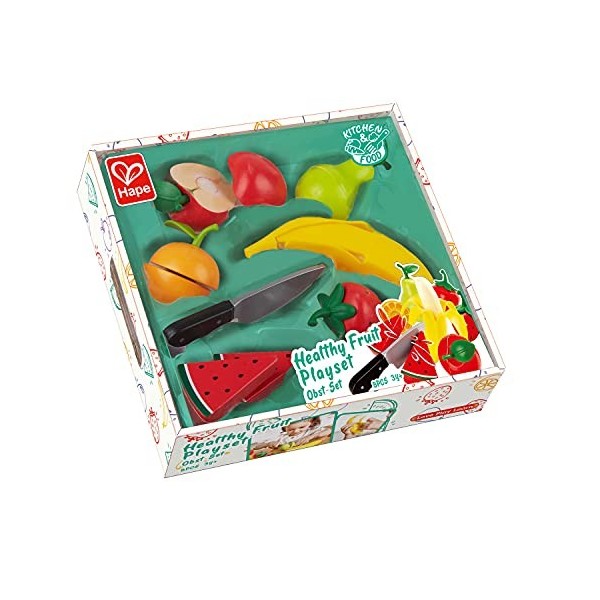 Hape- Plateau de Fruits sains, E3171, Multicolore, L:, W:, H: