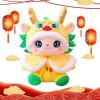 Foway Mascotte en Peluche de l’année du Dragon 2024 - Jouet en Peluche Dragon en Peluche - Décor de Dragon Durable pour Le Ca