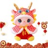 Foway Mascotte en Peluche de l’année du Dragon 2024 - Jouet en Peluche Dragon en Peluche - Décor de Dragon Durable pour Le Ca