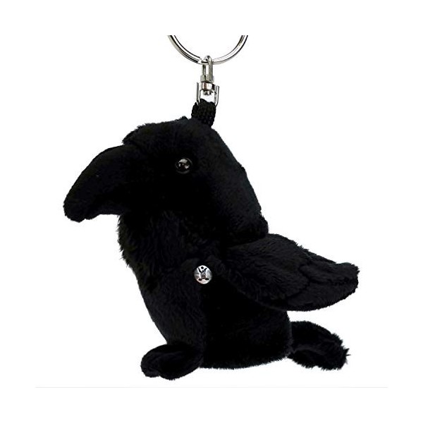 Corvin Porte-clés corbeau en peluche Corvin, Noir , taille unique