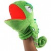 Toyvian Caméléon Marionnette Enfants Main Marionnette Animal en Peluche Lézard Jouet en Peluche Lézard Marionnette Enfants Lé