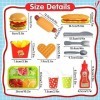 DERAYEE Burger Cuisine Jouets Alimentaires, Jeux de Cuisine de Maison pour Garçons et Filles, Frites Pizza-Enfants Jeu dImit