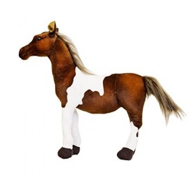 Jouet en Peluche Poney Mignon Cheval rouan Roux cabré Accueil Salon Décor