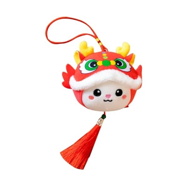 Kichvoe Dragon Mascotte en Peluche Pendentif Jouet avec Gland 2024 Année du Dragon Poupée en Peluche Pendentif Animal en Pelu