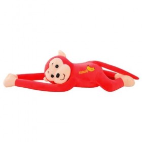 AOOOWER Poupée de singe à manches longues et queue Mignon Peluche douce Poussette Literie Jouet de sommeil Décoration de la M