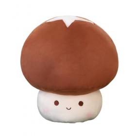 TYTF Champignon en peluche - Jouet en peluche doux - Coussin en peluche - Peluche douillette - Cadeau pour un anniversaire et