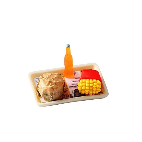 LICHENGTAI Jouets de Miniatures Alimentaires Boissons Mini Aliments, Dinette Enfant Hamburger Jouet Aliment Cuisine Jeu de Si