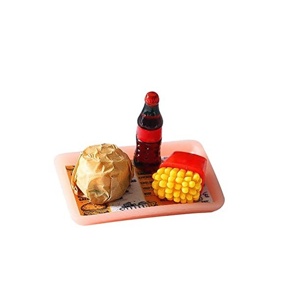 LICHENGTAI Jouets de Miniatures Alimentaires Boissons Mini Aliments, Dinette Enfant Hamburger Jouet Aliment Cuisine Jeu de Si