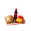 LICHENGTAI Jouets de Miniatures Alimentaires Boissons Mini Aliments, Dinette Enfant Hamburger Jouet Aliment Cuisine Jeu de Si