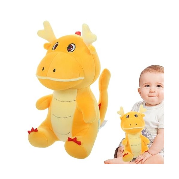 Mascottes de dragon en peluche, mascotte de dragon traditionnelle en peluche, jouet confortable au toucher pour le salon, la 