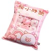 Tebinzi Mignon Snack Oreiller Animaux en Peluche, Jouets Pudding Décoratif Amovible Poupées Creative Jouet Cadeaux, Oreiller 