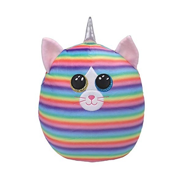 Ty - Squish a Boos - Coussin Peluche Enfant Heather le chat 20cm, TY39289
