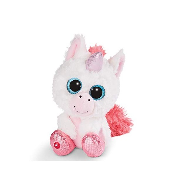 NICI Doudou-Peluche GLUBSCHIS Licorne Milky-Fee 15cm, avec des Grands Yeux Scintillants, 45563, No Color