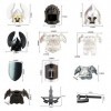 SENG Lot de 82 casques, armure de chevalier et armure personnalisée pour mini figurines de chevalier SWAT Team Police Compati