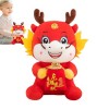 Dragon chinois en peluche - Peluches dragon du zodiaque chinois 3D | Peluches de mascotte de Dragon de dessin animé de 9.84 p