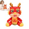 Vllold Peluche Dragon Chinois | Dessin animé Animaux en Peluche Jouets Zodiaque Mascotte Pendentif poupée,Jouets danimaux en