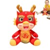 Vllold Peluche Dragon Chinois | Dessin animé Animaux en Peluche Jouets Zodiaque Mascotte Pendentif poupée,Jouets danimaux en