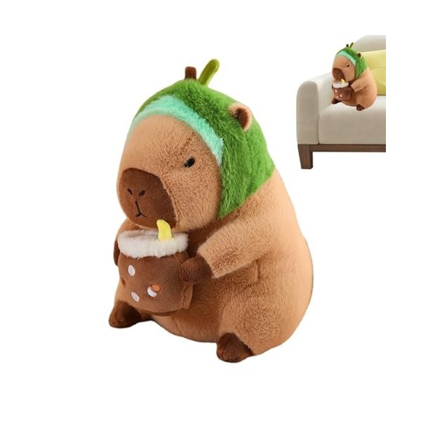 Capybara Gifts Peluche réaliste en peluche douce Capybara | Animaux en peluche Capybara de dessin animé mignon, guérissez vot