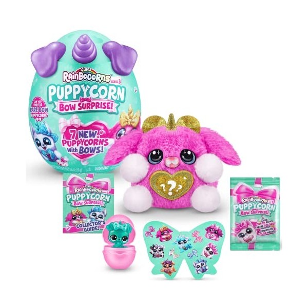 Rainbocorns Puppycorn Surprise Series 5 - Animal en Peluche, Jouet à Collectionner, Karmo Rose