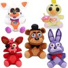 Lot de 2 peluches Five Ni-ghts at Fre-ddys Fre-ddy Fazbear de 17,8 cm - Jouet en peluche FNAF - Ours de cauchemar, cupcake, 