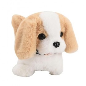 Keenso Chien de Simulation Interactif en Peluche, Chien en Peluche Qui Marche, Queue Remuante, Aboiement, Cadeau pour Filles 