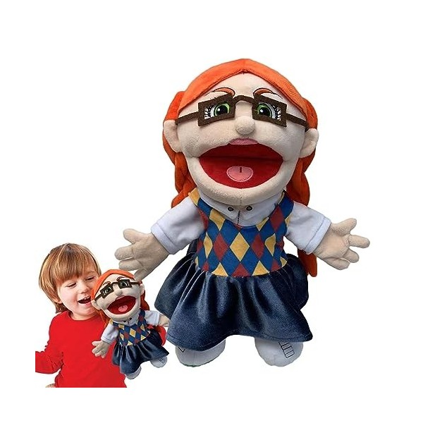 Jeffy Puppet Peluche Jouet, Marionnette À Main Farcie en Peluche Douce avec Travail, Marionnettes ventriloque drôles pour Enf